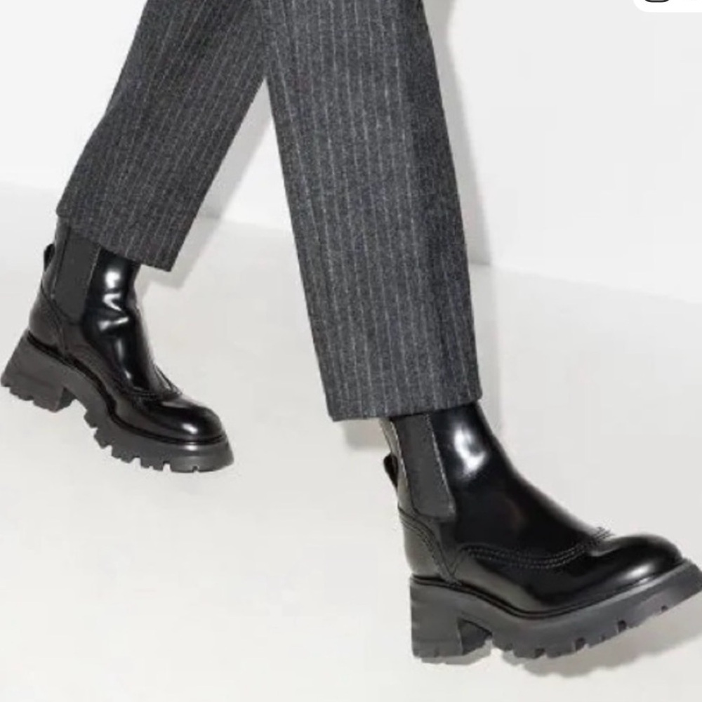 Alexander McQueen Ankle Boots Women Leather Black